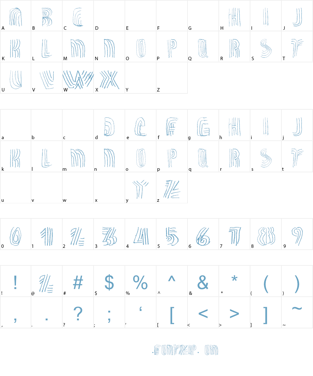 THRASHLINE Font Character